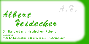 albert heidecker business card